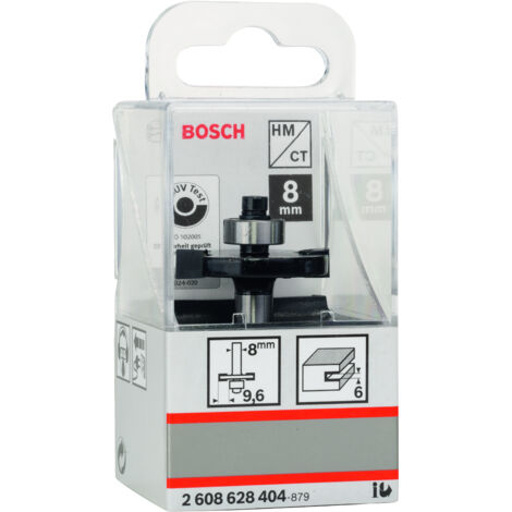 Bosch – Fraise à rainer 8 mm pour bois dur – Diamètre 32 mm, Longueur 6 mm, Queue 8 mm – Compatible fraiseuses – 2608628404