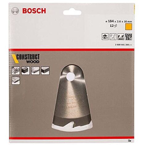 Bosch Construct Wood lama per sega circolare 184 mm metallica