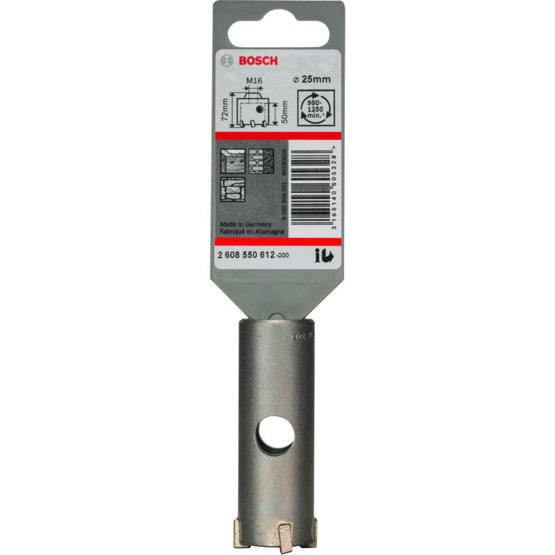 

BOSCH 2608550612 corona perforadora hueca SDS-plus-9 25 mm 25 x 50 x 72 mm 4