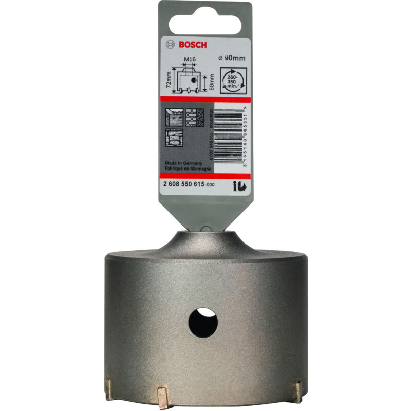 

BOSCH 2608550615 corona perforadora hueca SDS-plus-9 90 mm 90 x 50 x 72 mm 6