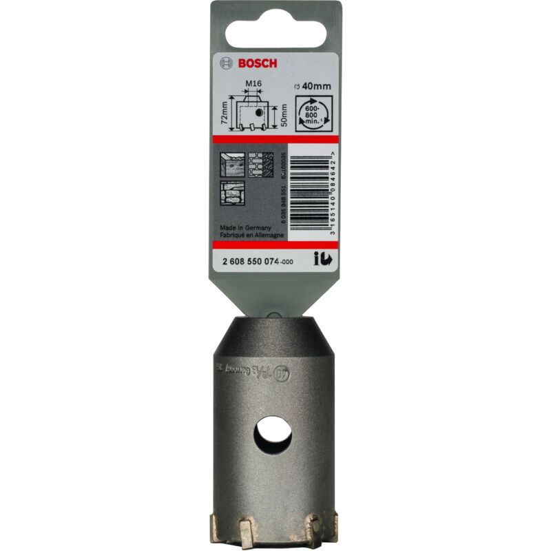 

BOSCH 2608550074 Corona perforadora hueca SDS-plus-9 hexagonal 40x50x72, 6