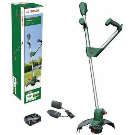 Bosch – Coupe-bordures à batterie 18V avec 1 batterie et 1 chargeur – Fonction IntelliFEED – Pour coupe précise et ergonomique – UniversalGrassCut 18-260