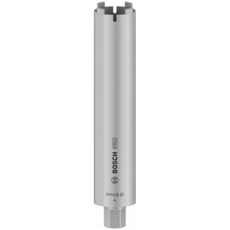 Bosch – Couronne de forage à sec diamantée 87 mm – Longueur 400 mm – 4 segments de 11,5 mm – Raccord UNC 1 1/4' pour maçonnerie