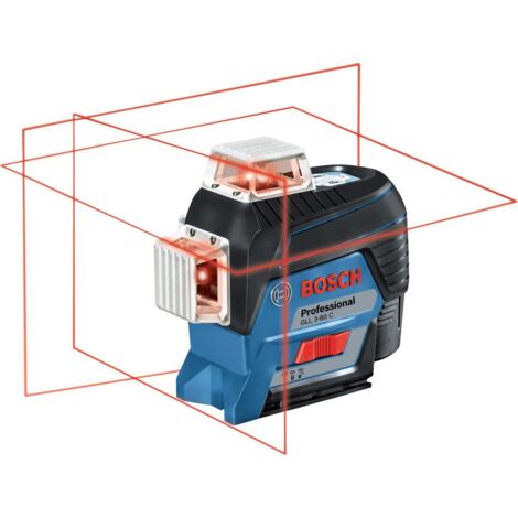 Bosch laser Lignes Auto 3 plans 30m GLL 3-80 C Visibilité inédite sur 3 x 360° bluetooth connecté ligne laser rouge 0601063R02