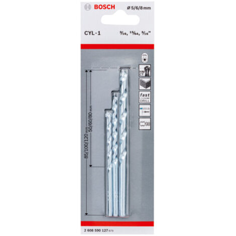 Bosch CYL-1 Steinbohrer-Set 3tlg. 5/6/8 mm - 2608590127
