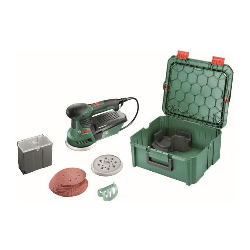 Ponceuse excentrique Bosch pex 300 ae + 1 boite a rangement SystemBox taille m