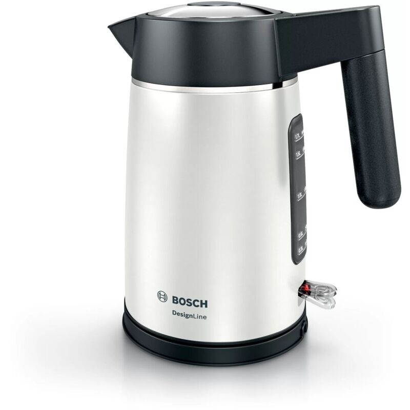 Bosch - designline bollitore elettrico 1,7 l 2400 w nero, silver