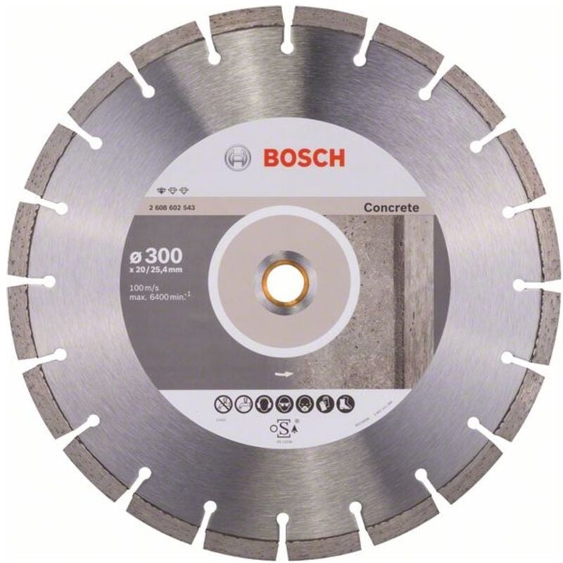 Bosch - Diamanttrennscheibe Standard for Concrete, 300 x 20,00/25,40 x 2,8 x 10 mm