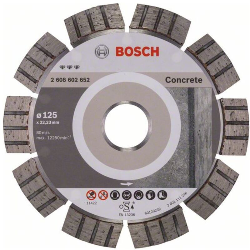Bosch - Diamanttrennscheibe Best For Concrete, 125 X 22, 23 X 2, 2 X 12 Mm