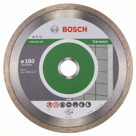 Bosch Diamanttrennscheibe Standard for Ceramic 180x22,23x1,6x7 mm 2608602204