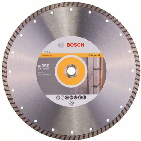 Bosch Diamanttrennscheibe Standard for Universal Turbo, 350 x 20,00+25,40 x 3 x 10 -2608602587