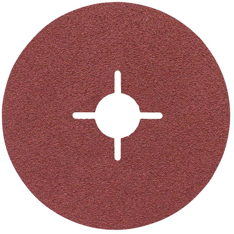 25PZ DISCO ABRASIVO IN FIBRA Ï mm. 115 - foro 22 grana 80