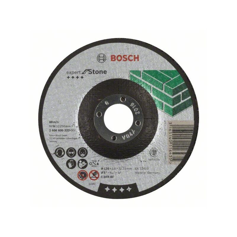 

BOSCH 2608600222 Disco corte acodado Expert Stone C 24 R BF, 125, 2,5