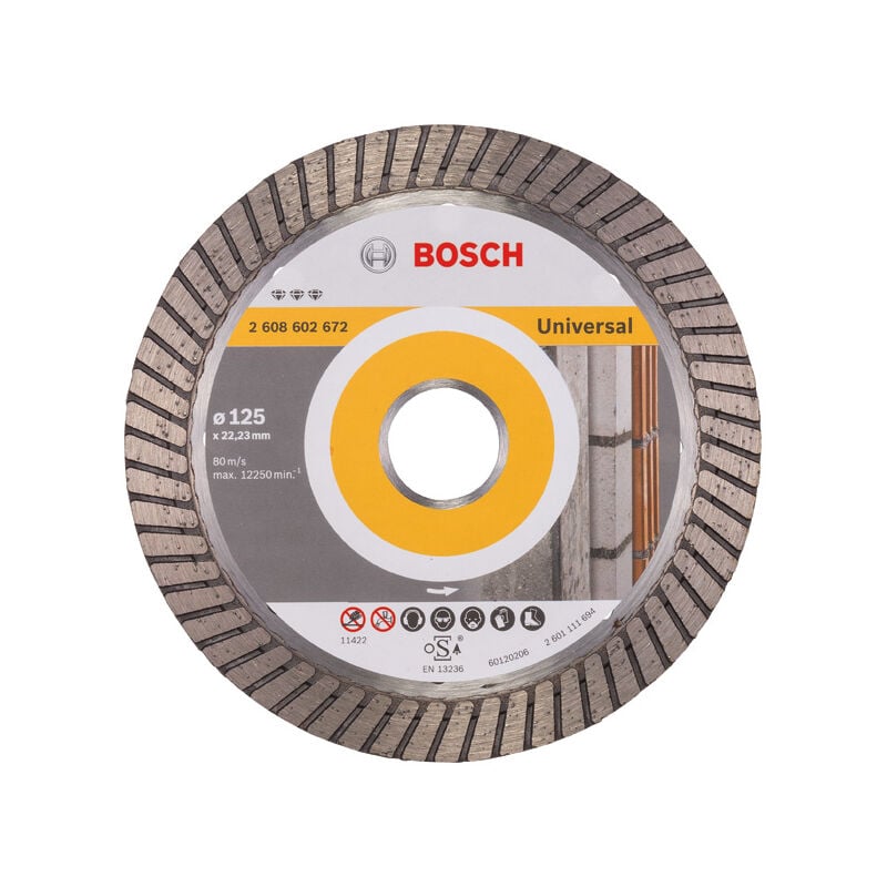 

2608602672 Disco corte diamante Best Universal Turbo 125x22,23x2,2x12 - Bosch