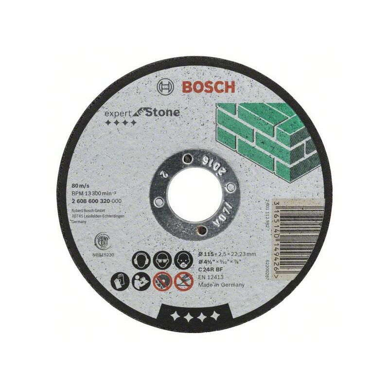 

BOSCH 2608600320 Disco corte recto Expert Stone C 24 R BF, 115, 2,5