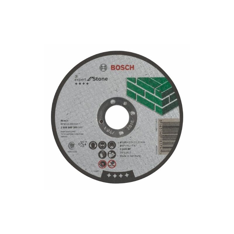 

Bosch 2 608 600 385 - Disco De Corte Recto Expert For Stone - C 24 R Bf, 125 Mm, 2,5 Mm (Pack De 1)