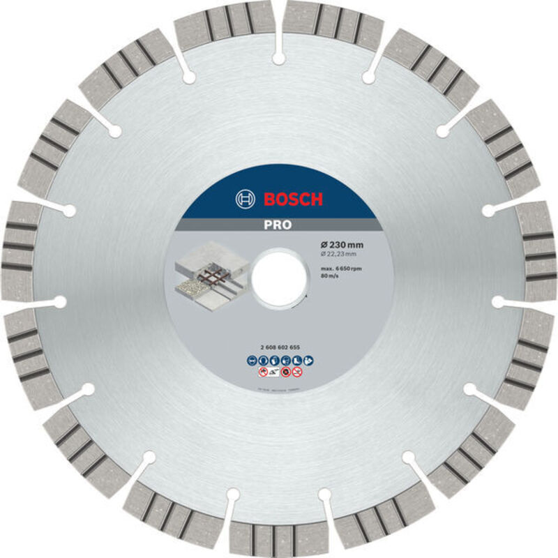 Bosch - Disco diamantato Best for Concrete 230 x 22,23 x 2,4 x 15 mm