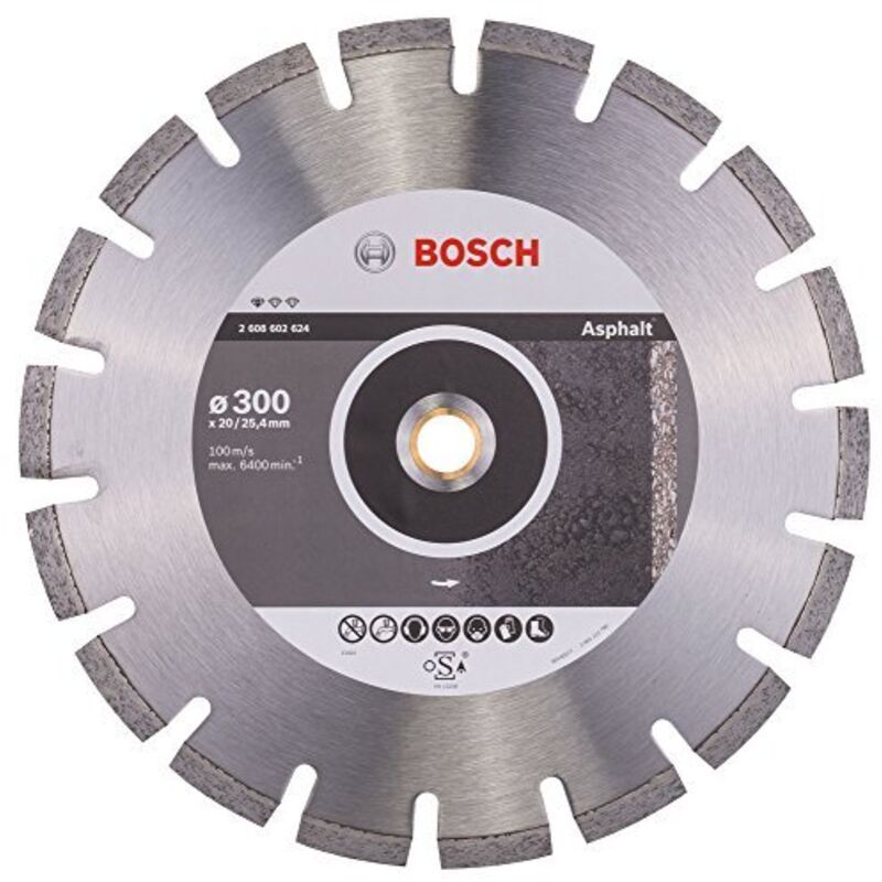 Bosch - 2 608 602 624 - Ruota da taglio diamante Standard for Asfalto - 300 x 20/25,40 x 2,8 x 10 mm (confezione de 1)