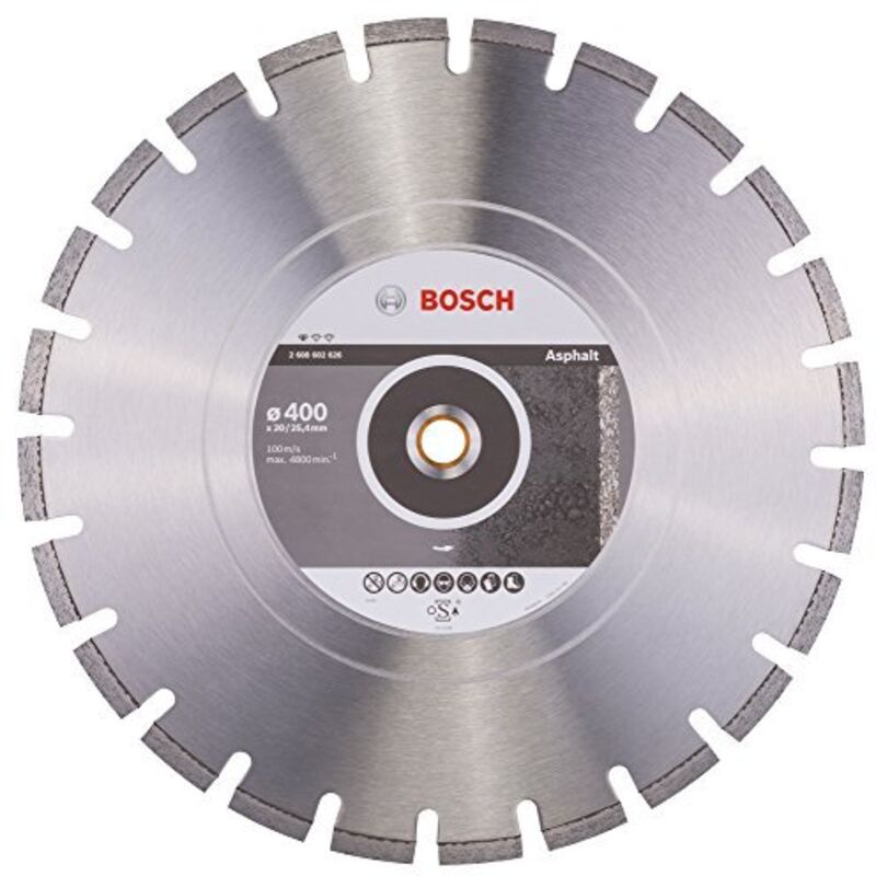 Bosch - Professional 2 608 602 - - Rotella di taglio de diamante Standardfor Asphalt 400 x 20/25,40 3,6 10 mm (confezione 1)
