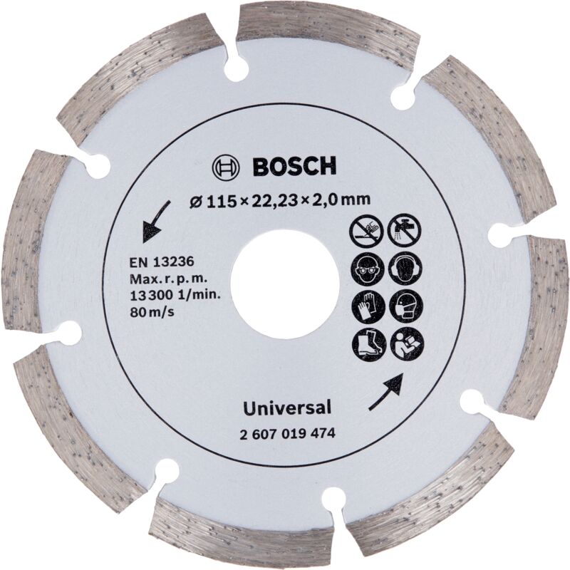 

2607019474 Disco diamante materiales construcción, Ø 115 mm - Bosch