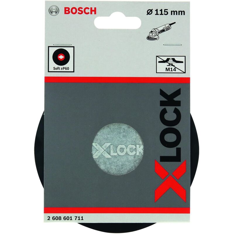 Professional 2608601711 Platorello Morbido, X-Lock, nero, Ø115 mm - Bosch