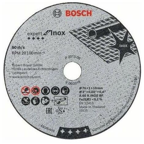 76 mm Bosch Professional Batteria della Smerigliatrice Angolare GWS 12/ V 76/ 2 608 623 011 Disco per Tagliare per Smerigliatrice