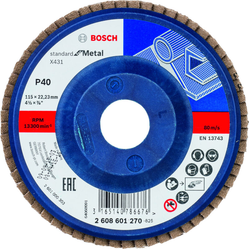 

BOSCH 2608601270 Disco láminas X431 Standard for Metal 115 mm 22,23 mm 40