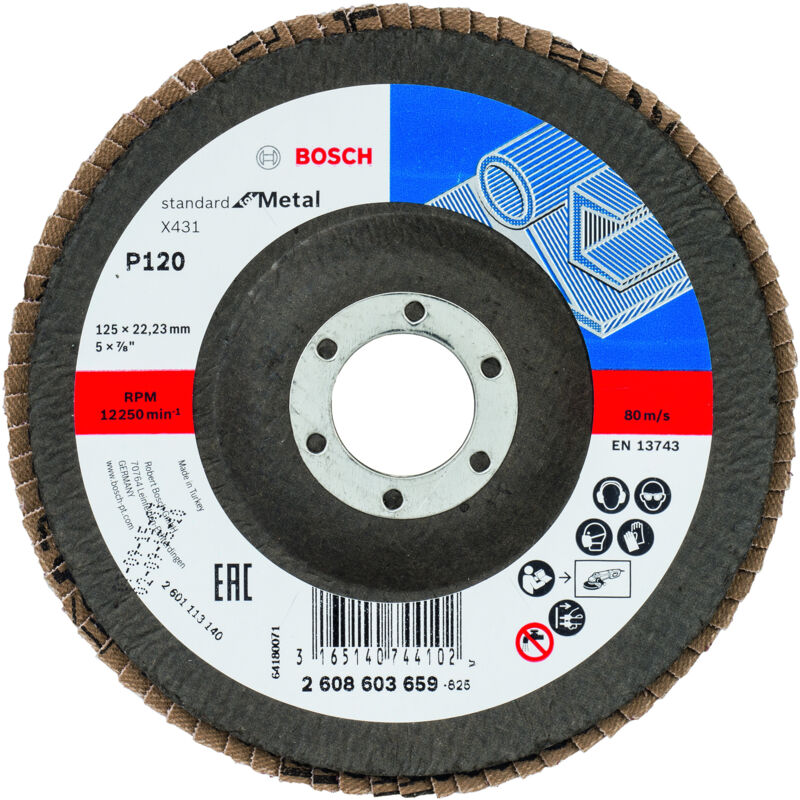 

BOSCH 2608603659 Disco láminas X431 Standard for Metal 125 mm 2223 mm 120