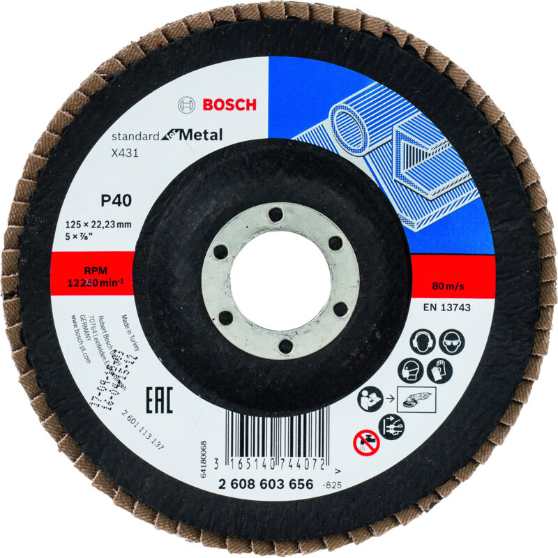 

BOSCH 2608603656 Disco láminas X431 Standard for Metal 125 mm 22,23 mm 40