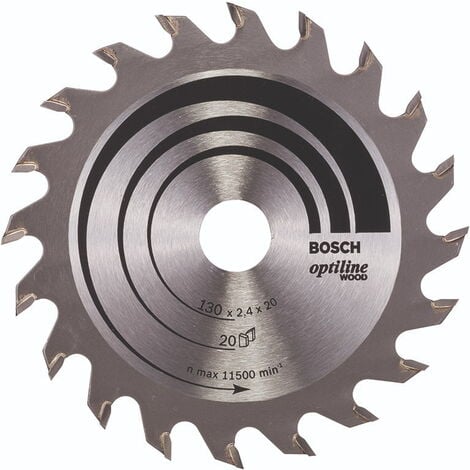 BOSCH DISCO SIERRA OPTILINE MADERA130 X 2.4 X 20/16D: 20WZ Diámetro disco x eje (mm) 150x20 Número de dientes 36