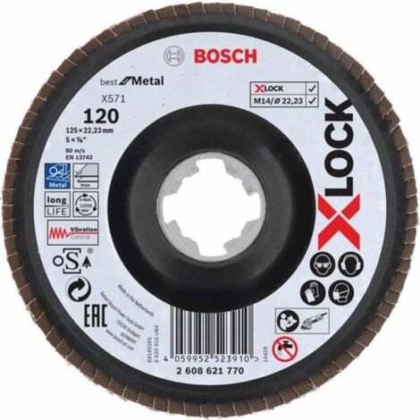 BOSCH Disque à lamelles déportés X-LOCK X571 125mm - Best for Metal