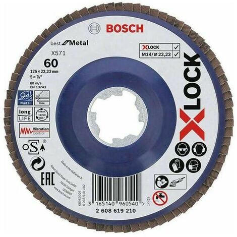 Bosch Accessories 2608603654 Plateau à lamelle X431 standard for metal 115 x 22,23 mm 80 