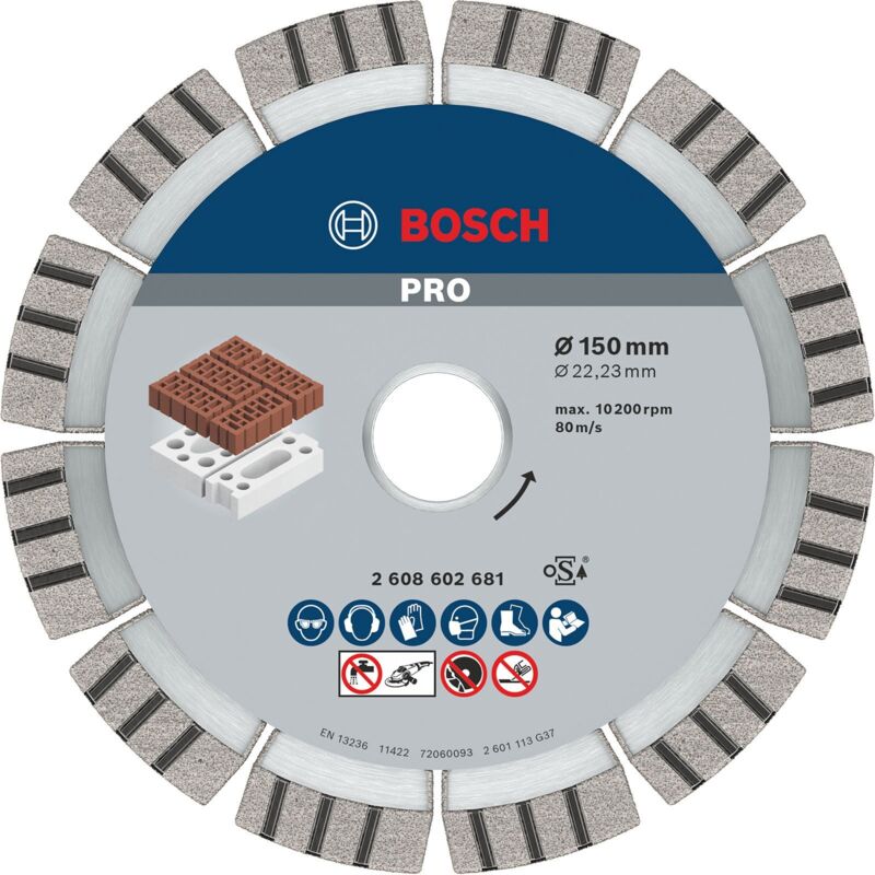 Bosch - Disque à tronçonner diamanté pro Abrasive 150 x 22,23 mm - 2608602681