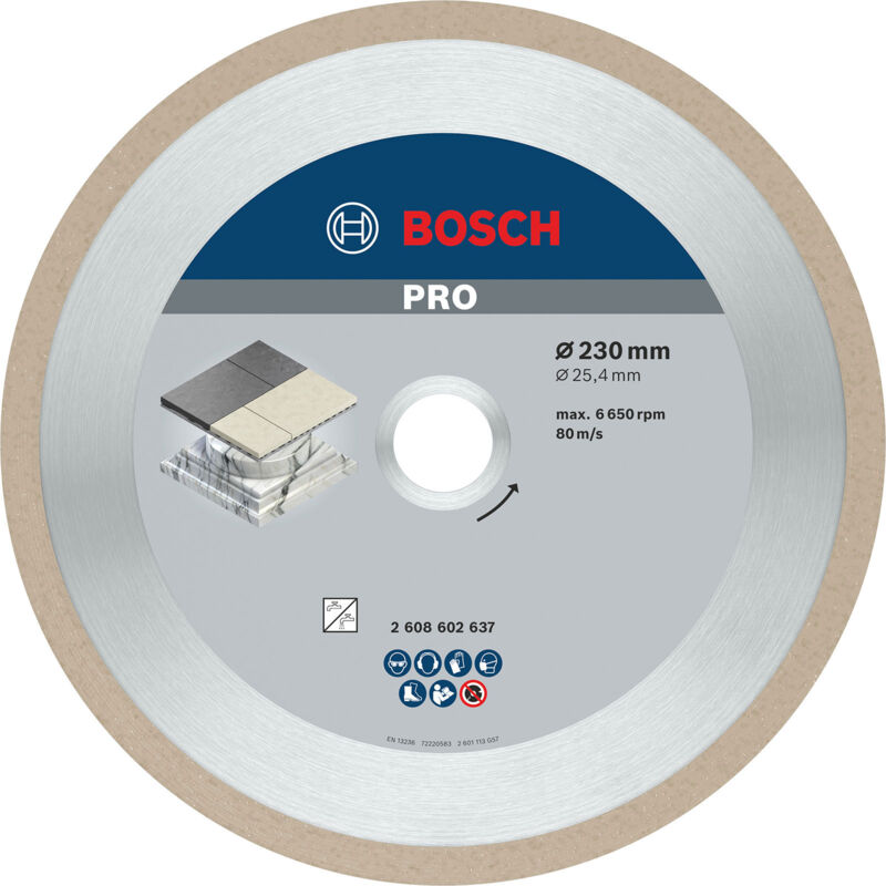 Disque diamant Best for Ceramic Ø 230 AL 25 4 BOSCH 2608602637