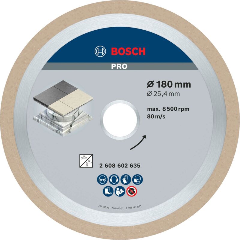BOSCH Disque à tronçonner diamant Best for Ceramic 180mm - vue 5