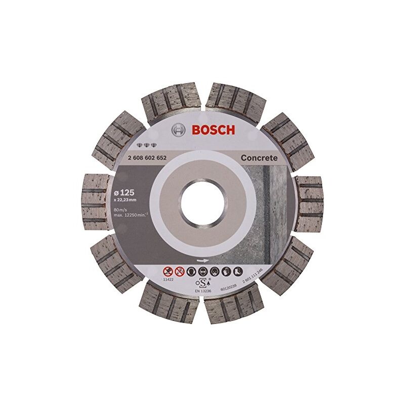 Bosch - disque à tronçonner diamanté best for concrete (125 x 22,23 x 2,2 x 12 mm)