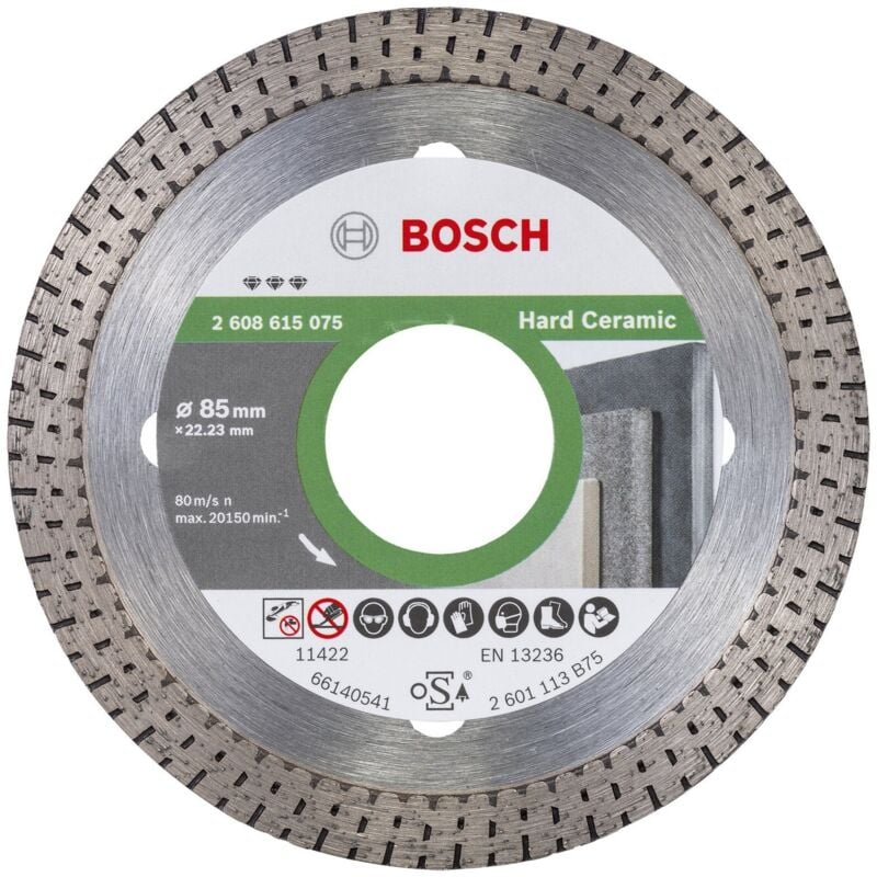 Disque à tronçonner diamanté Bosch 85x22,23 Best f. Hard Ceramic - 2608615075