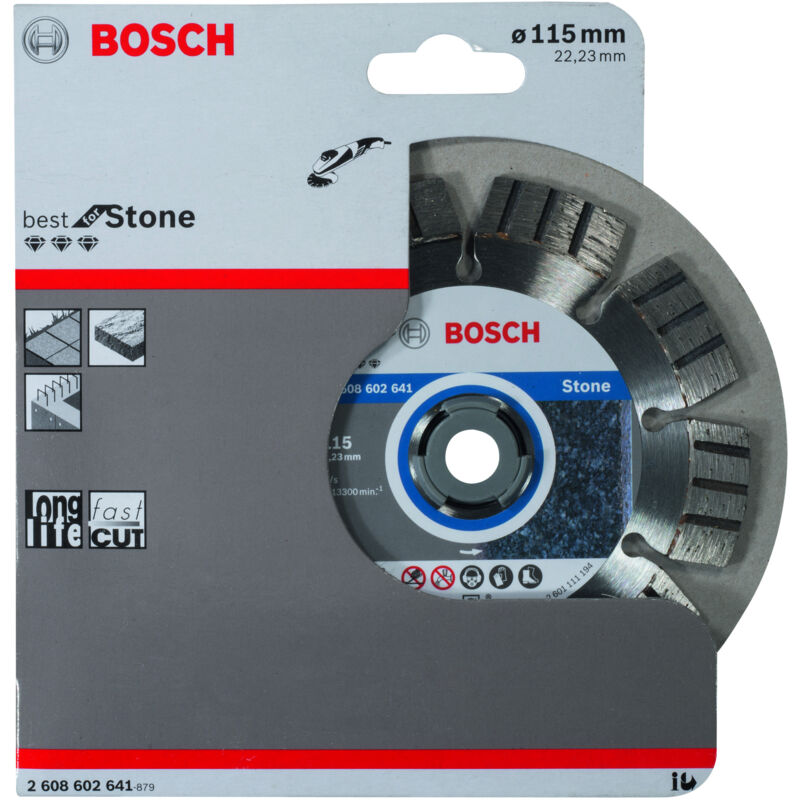 Bosch - Meilleur disque à tronçonner diamanté pour pierre 115 x 2223 x 22 x 12 2608602641