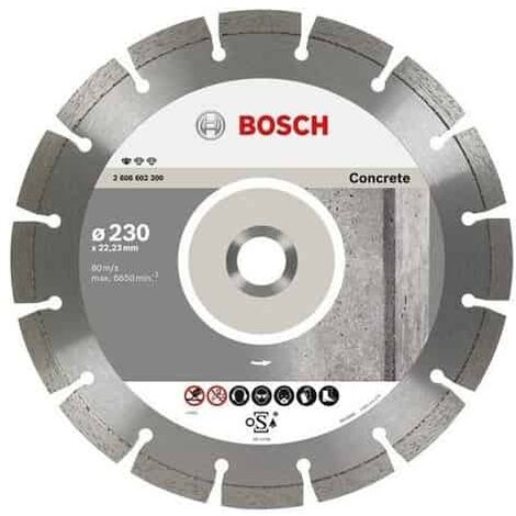Bosch – Disque à tronçonner pour meuleuse 115 mm – Diamanté pour béton armé – Alésage 22,23 mm – Largeur 1,6 mm – 2608602196