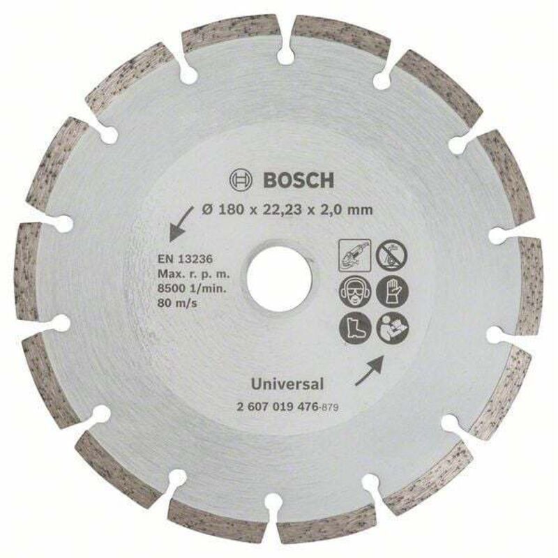 Bosch - Disque à tronçonner diamanté pour matériaux de construction, diamètre : 180 mm - 2607019476