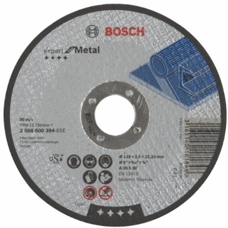 Disque EXPERT à tronçonner BOSCH à moyeu plat Spécial métaux 125X2.5 MM 2608600394 - vue 4