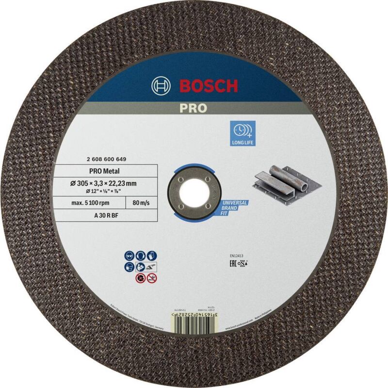 Accessories 2608600649 Disque à tronçonner 300 mm 1 pc(s) métal - Bosch