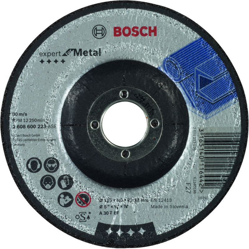 Meule à ébarber – Métaux 125 mm x 1 6 mm 22 23 mm Bosch