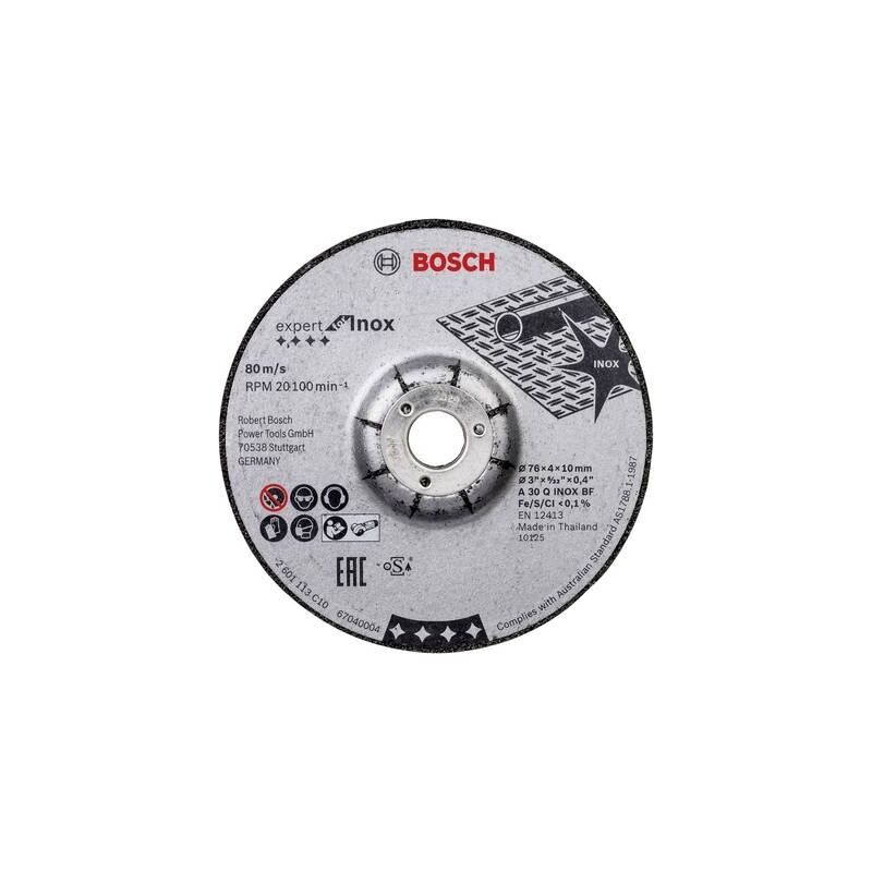 Bosch - disque d'ébauche expert pour inox a 30 q inox bf, 76 x 4 x 10 mm, 2 pièces