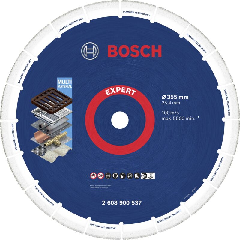 Bosch - Accessories 2608900537 M14 Disque à tronçonner diamanté Diamètre 355 mm ø de perçage 25.4 mm 1 pc(s) Y754762
