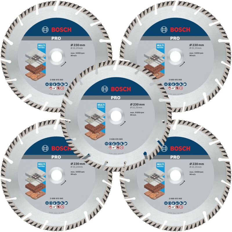 Bosch Professional - Bosch Disque à tronçonner diamanté Standard for Universal 230x2,6x22,23 mm, 5 pcs. ( 2608615065 )