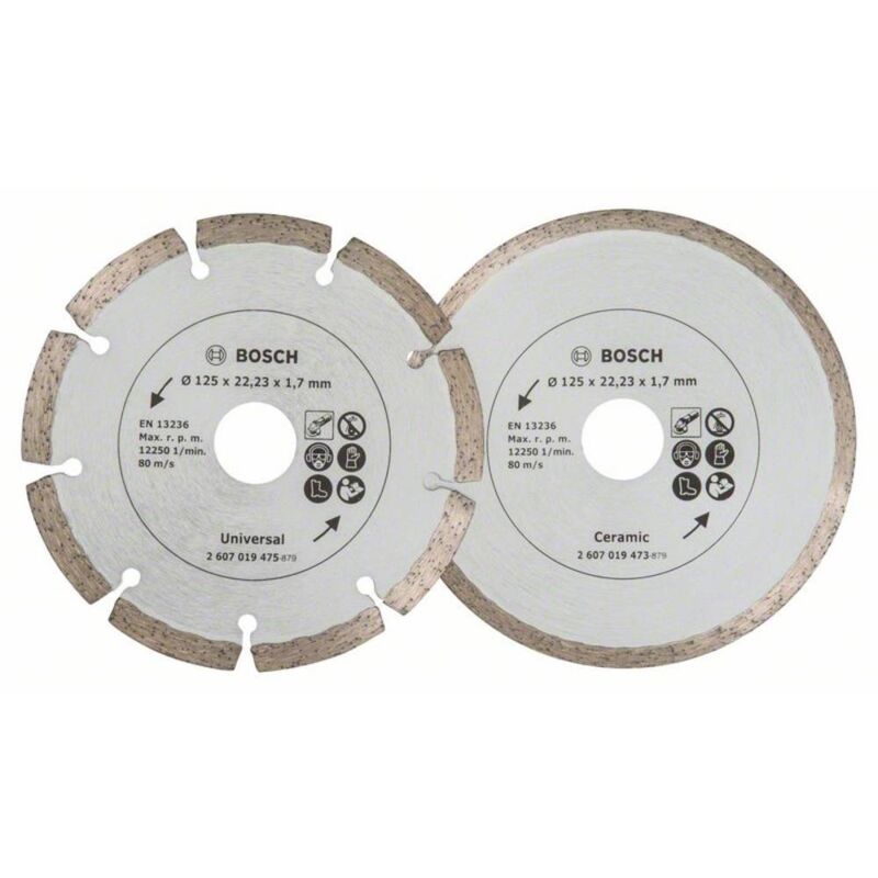 Bosch - Jeu de 2 disques diamant carrelage et matériaux de construction Ø125mm ts 2607019484
