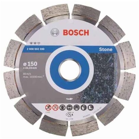 Bosch - Disque à tronçonner diamanté pour pierre et béton Diam125mm alésage 22,23mm