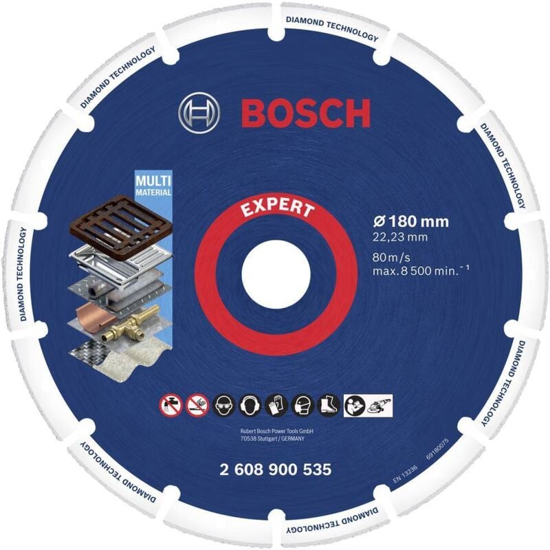 Bosch - Accessories 2608900535 M14 Disque à tronçonner diamanté Diamètre 180 mm ø de perçage 22.23 mm 1 pc(s)