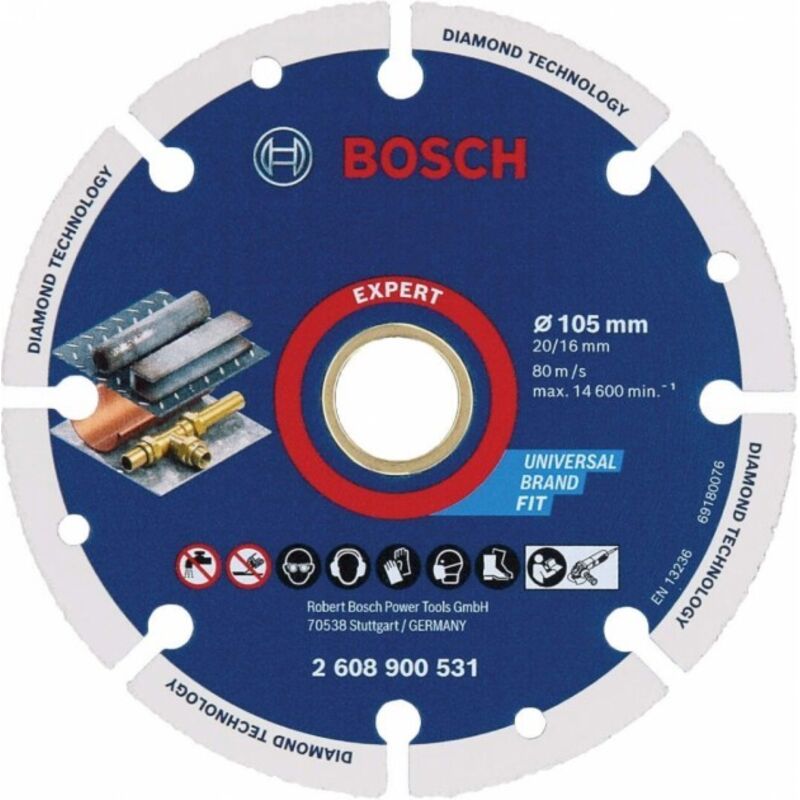 Bosch - expert Disque à tronçonner Diamond Metal Wheel - 2608900531 - 105 mm - x 1 - 20 mm